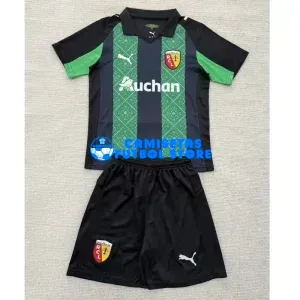 Camiseta RC Lens 2ª Equipación 2025/2026 Verde/Negro Niño Kit